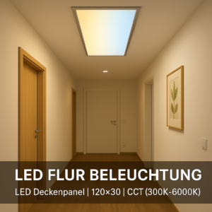 LED Panel CCT Flur Beleuchtung 120x30 cm