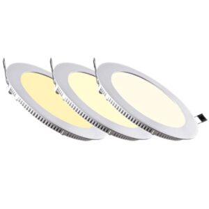 Einbaustrahler dimmbar | CCT einstellbare Farbtemperatur 3000-6000K | rund | weiß | 12 Watt Ø170mm