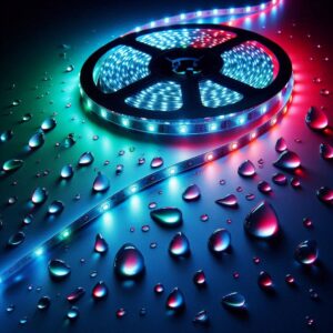 12V wasserfester RGB LED Streifen Schutzart IP65 5 Meter 14,4 Watt/m 60 LED/m 10mm breit