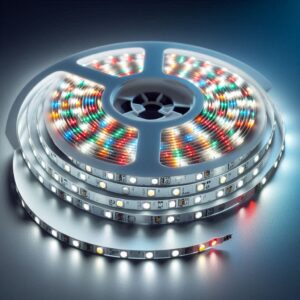 RGBW LED Streifen mit warmweiß 12 Volt 14,4 Watt 5 Meter 60LED/m 12mm Schutzart IP20