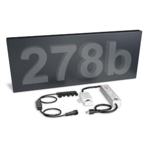 Grundplatte anthrazit RAL7016 531 x 210 x 30mm für 4 Stück 15cm Hausnummern