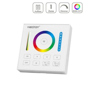 Smart Home Funk Lichtschalter Aufputz | RGB+CCT | Miboxer B0 | Batteriebetrieb 3 Volt