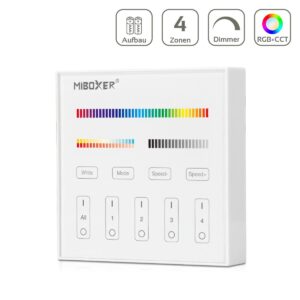 Smart Home Funk Lichtschalter Aufputz | RGB+CCT | Miboxer B4 | Batteriebetrieb