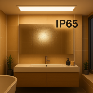 LED Panel 120x30 3000K IP65 im Badezimmer