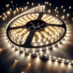 Seitlich und doppelt abstrahlender LED Streifen warmweiß 24 Volt 3000 Kelvin