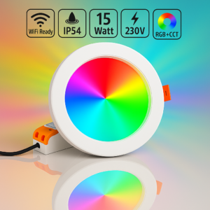 LED Einbau Panel RGB+CCT IP54 230V für Bad & Feuchträume IP54 230 Volt rund