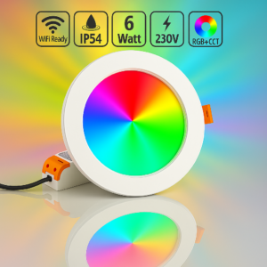 LED Einbau Panel RGB+CCT IP54 6 Watt weiß 230V
