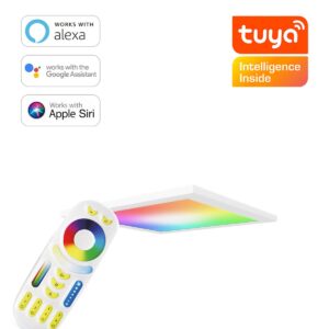 Komplett-Set LED Panel | 30×30cm | RGB+CCT | weiß | einstellbare Lichtfarben | dimmbar | 24 Volt | 18 Watt mit Smarthomesteuerung