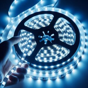 LED Strip kaltweiß 6000 Kelvin 12 Volt 5 Meter 7,2W/m 30LED/m 10mm IP20