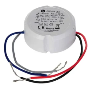 12V DC Schaltnetzteil rund 12 Watt DC 1,0A IP20