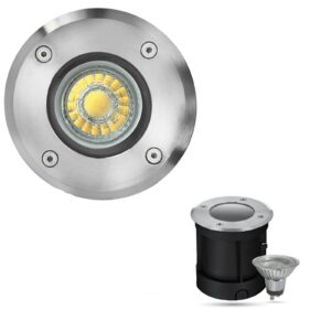 Bodenstrahler im Rasen einbauen | GU10 | warmweiß | 230V | IP67 | dimmbar 1 Stück