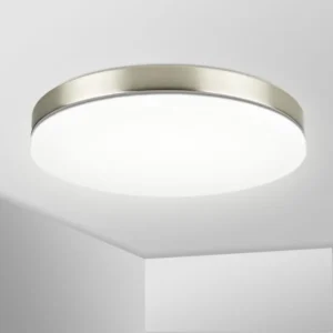 ⭐ Deckenleuchte 37 cm Slim Pro Silber | 24 Watt | 4000K Neutralweiß – Helle Beleuchtung mit modernem Design