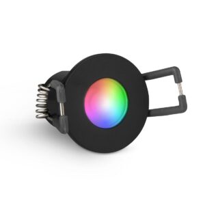 Einbaustrahler Mini 3W IP65 - Lichtfarbe RGB+3000K - Gehäusefarbe schwarz matt