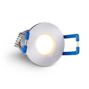 Einbaustrahler Mini 3W IP65 - Lichtfarbe Warmweiß 2700 Kelvin - Gehäusefarbe silber