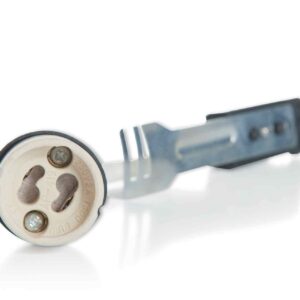 Lampenfassung GU10 mit Brandschutz und Zugentlastung