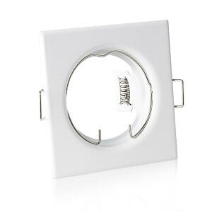 GU10 Einbaurahmen eckig in weiß 78x78mm