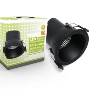 LED Einbaustrahler für Bad & Feuchträume dimmbar 6 Watt warmweiß 3000 Kelvin | schwarz