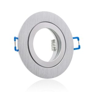 GU10 Einbaurahmen rund Alu-gebürstet IP44