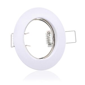 GU10 Einbaurahmen rund Weiß, starr für Deckenspots