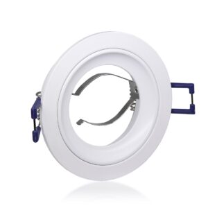 GU10 Einbaurahmen rund weiß, starr, Klickverschluss