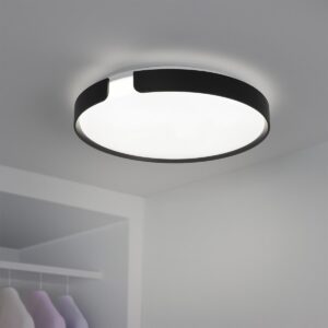 LED Deckenleuchte schwarz IP20 4000 Kelvin neutralweiß 24 Watt Ø400 mm