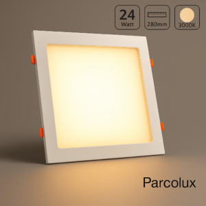 LED Einbau Panel eckig flach weiß warmweiß 3000K 24 Watt 300x300mm