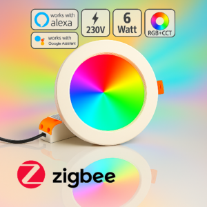 LED Einbau Panel weiß MiBoxer FUT074ZR RGB+CCT Rund 6 Watt