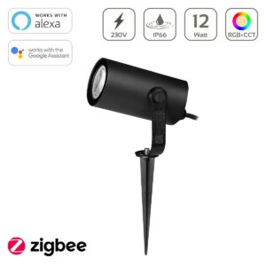 LED Gartenstrahler mit Erdspieß dimmbar RGB+CCT Zigbee 3.0 12W MiBoxer FUTC11ZR