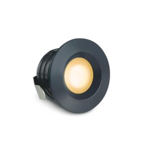 Mini LED Einbaustrahler 12V | Anthrazit | IP65 | 2700 Kelvin Warmweiß | 3 Watt | Einbaudurchmesser: 30 mm