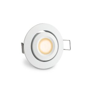 Mini LED Einbaustrahler 12V | Schwenkbar | Weiß | IP44 | 2700K-Warmweiß | 3 Watt | Einbaudurchmesser: 42 mm