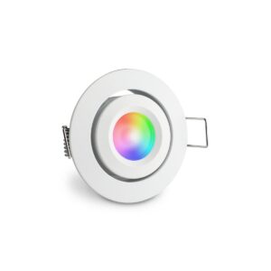 Mini LED Einbaustrahler 12V | Schwenkbar | Weiß | IP44 | RGB+2700K | 3 Watt | Einbaudurchmesser: 42 mm