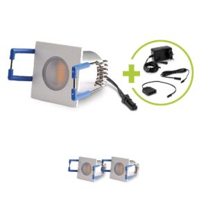 Mini LED Einbaustrahler 3000K Warmweiß | eckig | 12V | 1,5W | IP20 | Einbaudurchmesser: 26 mm | 3er Set