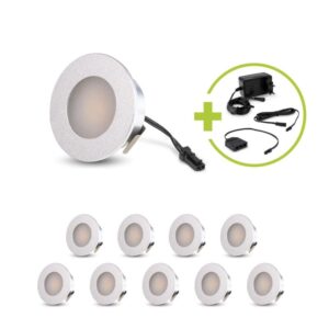 Mini LED Einbaustrahler 3000K Warmweiß | rund | 12V | 1,2W | IP20 | Ausschnitt Ø32mm | 10er Set