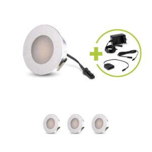 Mini LED Einbaustrahler 3000K Warmweiß | rund | 12V | 1,2W | IP20 | Ausschnitt Ø32mm | 4er Set