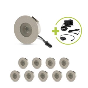 Mini LED Einbaustrahler 3000K Warmweiß | rund | 12V | 1,2W | IP20 | Ausschnitt Ø36mm | 10er Set