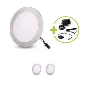 Mini LED Panel rund 3W | 12V | IP20 | Neutralweiß 4000K | Ø100mm | Anzahl: 3x