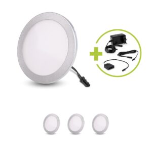 Mini LED Panel rund 3W | 12V | IP20 | Neutralweiß 4000K | Ø100mm | Anzahl: 4x