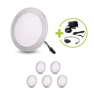 Mini LED Panel rund 3W | 12V | IP20 | Neutralweiß 4000K | Ø100mm | Anzahl: 6x