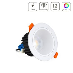 Smart Home Einbaustrahler weiß | MiBoxer FUT071 | RGB+CCT | Rund | 12Watt | Ø114mm | 2.4GHz WiFi ready