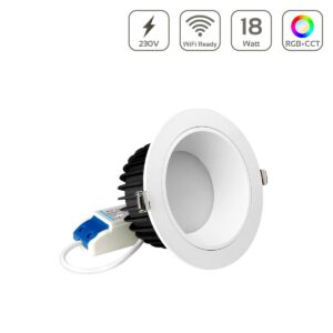Smart Home Einbaustrahler weiß MiBoxer FUT072 RGB+CCT Rund 18Watt Ø140mm 2.4GHz WiFi ready