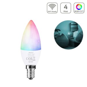 Smart Home Lampe RGB+CCT E14 Kerze 4 Watt WiFi ready MiBoxer FUT108