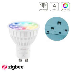 Smart Home Lampe RGB+CCT GU10 4 Watt WiFi ready MiBoxer FUT103ZR Zigbee