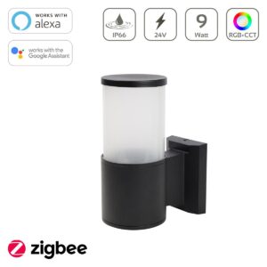 Smart Home Wandleuchte rund 9W 24V RGB+CCT Zigbee MiBoxer WA5-09R-ZL