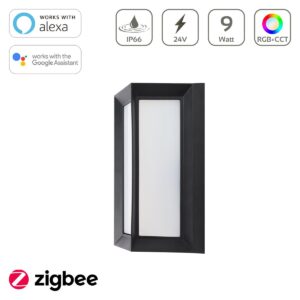 Smart Home Wandleuchte rund 9W 24V RGB+CCT Zigbee MiBoxer WA5-09S-ZL
