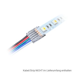 LED Streifen Anschluss Stecker – Strip Anschluss 10mm 5Pin für RGBW COB LED-Streifen IP20 DC24V/3A