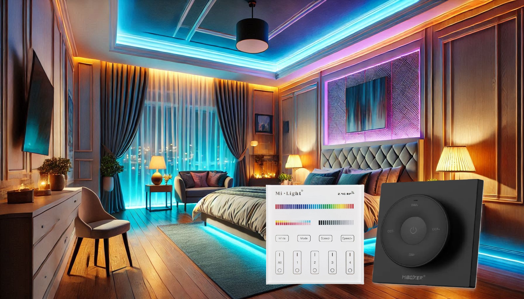 Smart Home Funk Lichtschalter & MiBoxer Wandschalter