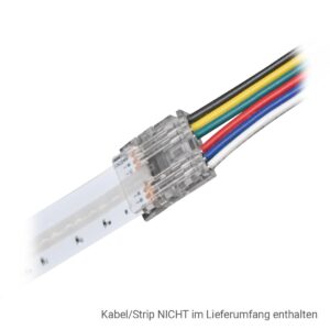 LED Streifen Anschluss Stecker – Strip Anschluss 12mm 6Pin für RGB+CCT COB LED-Streifen IP21 DC24V/3A