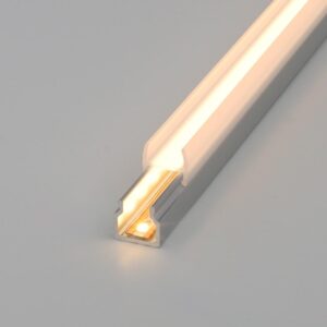 LED Alu Glaskantenprofil FreeCut 9,95x14,9mm mit LED 12V 2700K 1,5 Meter