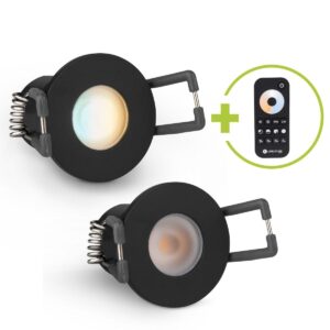 LED Mini Einbaustrahler 3W dimmbar CCT 2700K-6500K IP65 mit Fernbedienung