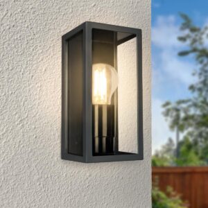 Außenwandleuchte E27 Vintage 1-flammig – Anthrazit, E27, IP44